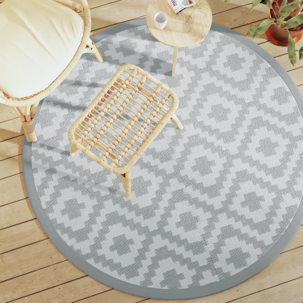 Outdoor-Teppich ARAKIL Grau Ø160 cm PP