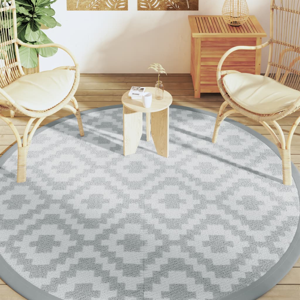 Outdoor-Teppich ARAKIL Grau Ø200 cm PP