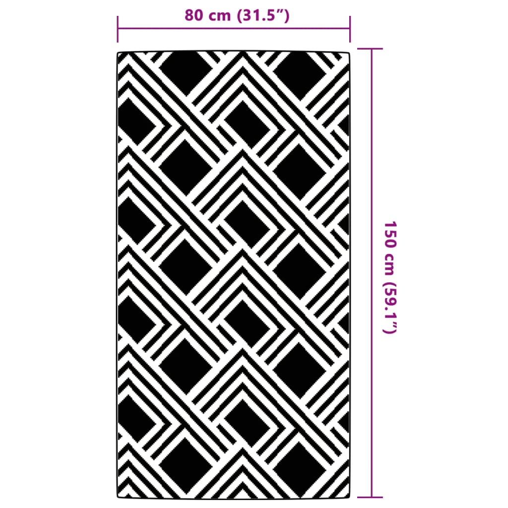 Outdoor carpet ARAKIL gray 80x150 cm PP