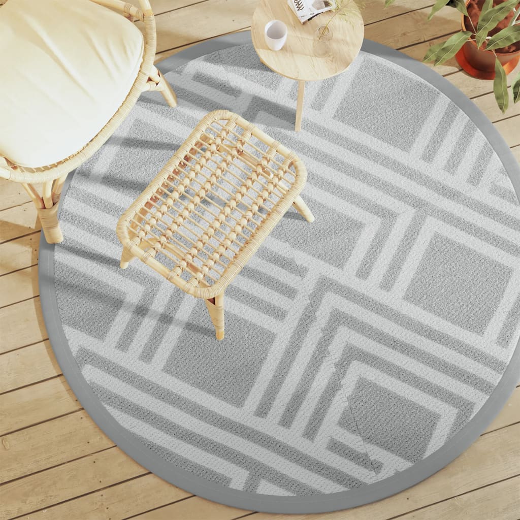Outdoor carpet ARAKIL gray Ø160 cm PP