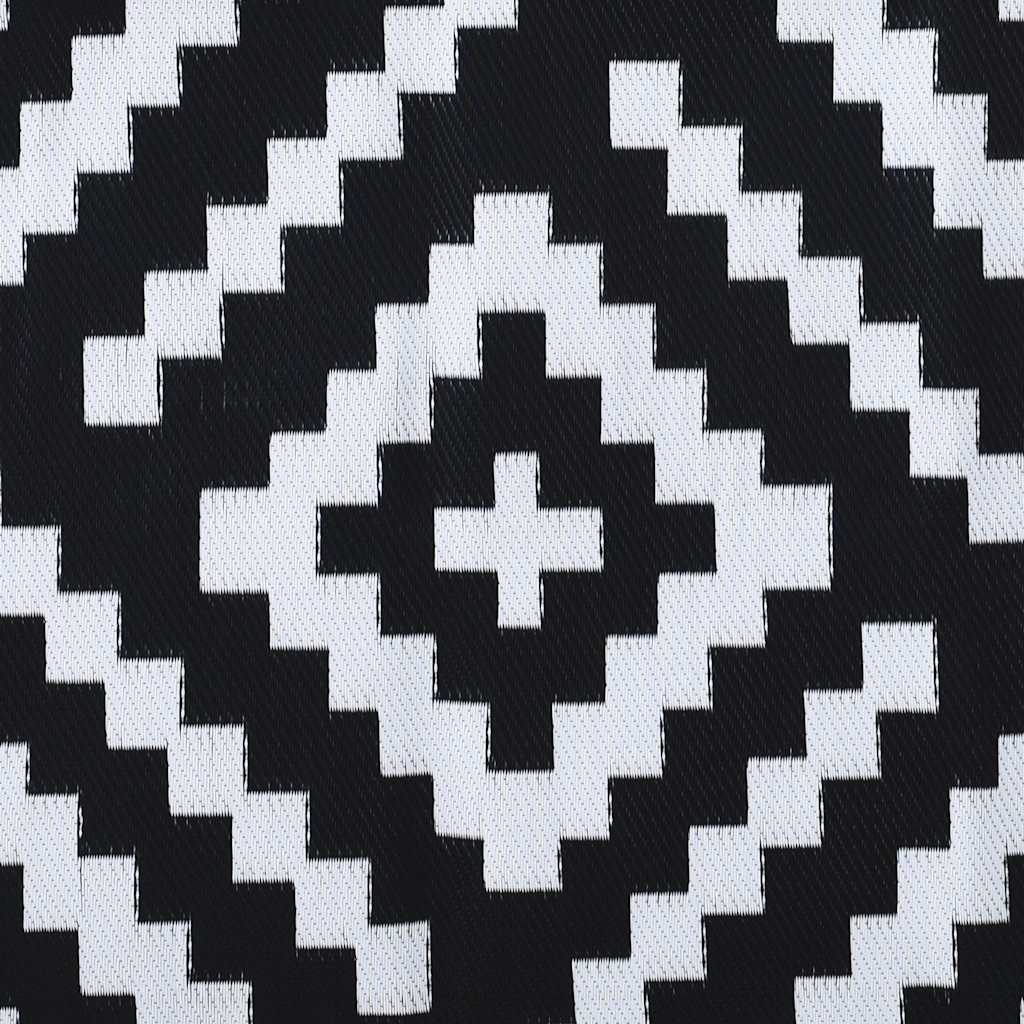 Outdoor rug ARAKIL white and black 120x180 cm PP