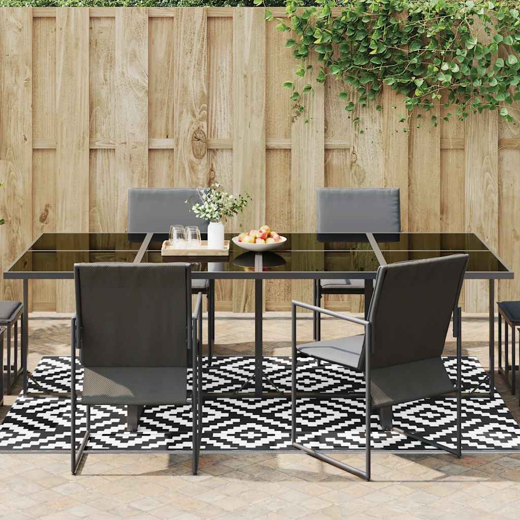 Outdoor rug ARAKIL white and black 160x230 cm PP