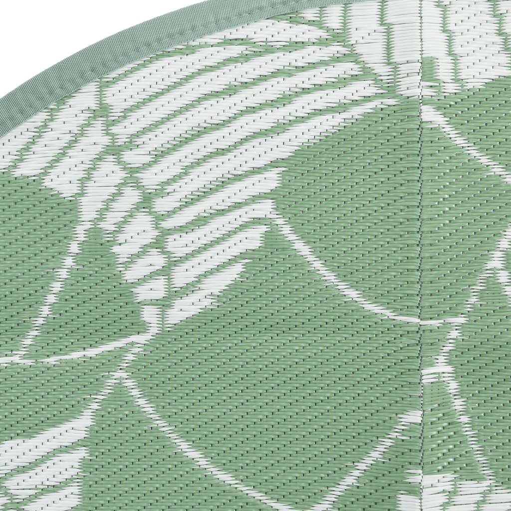 Outdoor rug ARAKIL Green Ø160 cm PP