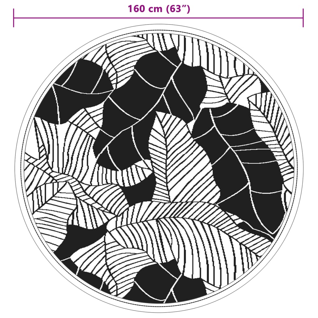 Outdoor rug ARAKIL Green Ø160 cm PP