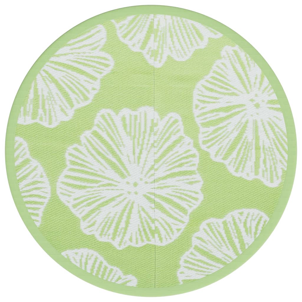 Outdoor rug ARAKIL Green Ø120 cm PP