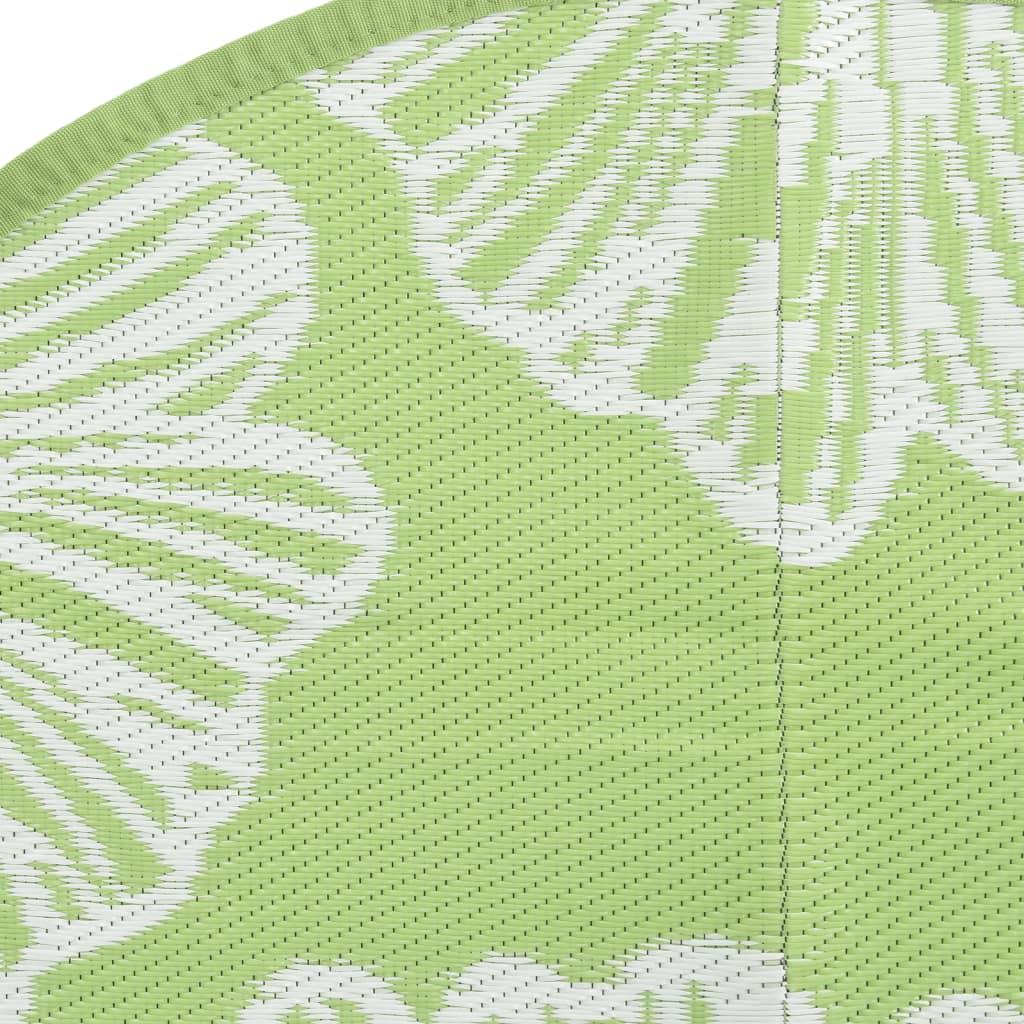 Outdoor rug ARAKIL Green Ø120 cm PP