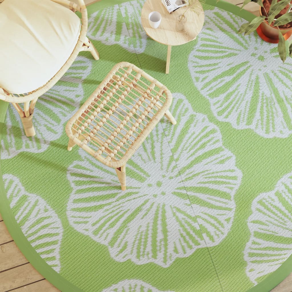 Outdoor rug ARAKIL Green Ø200 cm PP