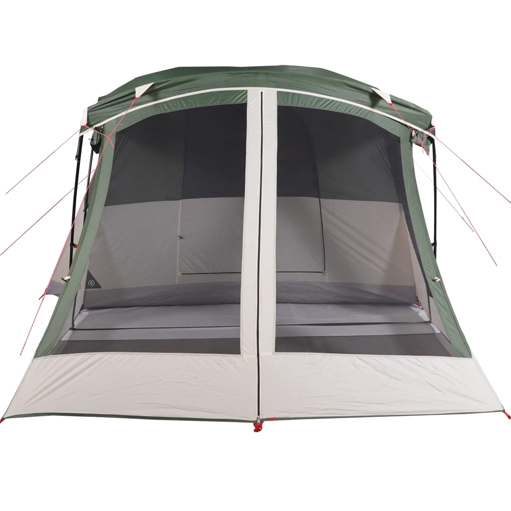 Camping Tent with Awning 4 Persons Green Waterproof