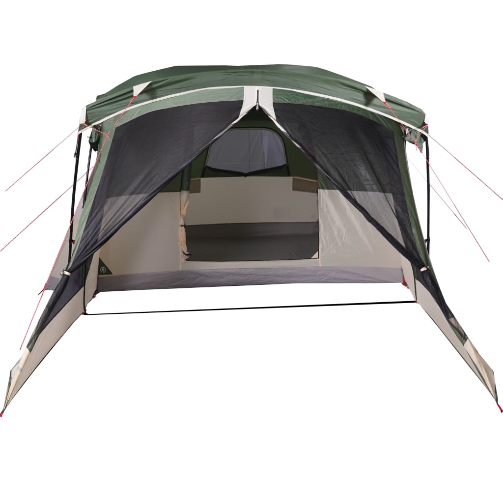 Camping Tent with Awning 4 Persons Green Waterproof