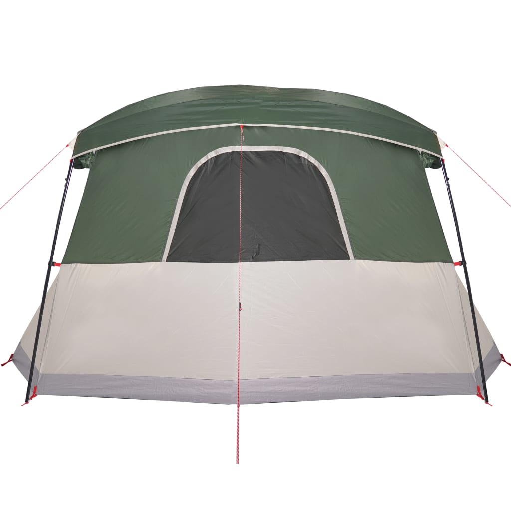 Camping Tent with Awning 4 Persons Green Waterproof