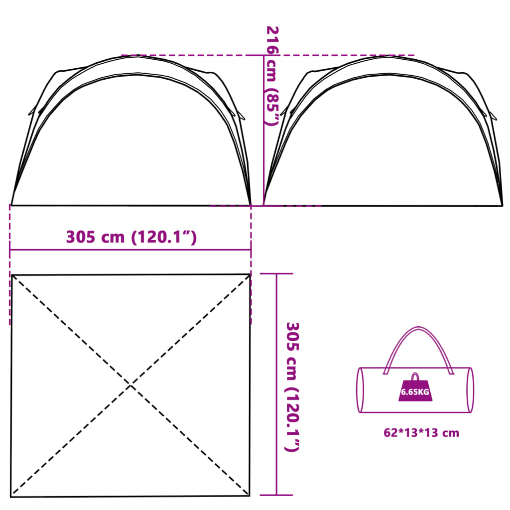 Tente de fête blanche imperméable