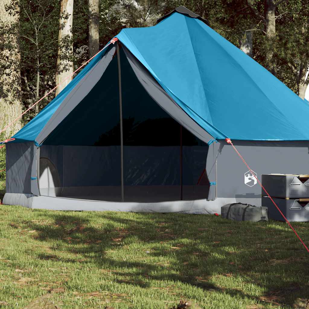 Tipi Family Tent 8 Persons Blue Waterproof