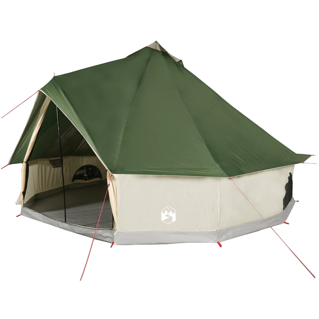 Tipi Family Tent 10 Persons Green Waterproof