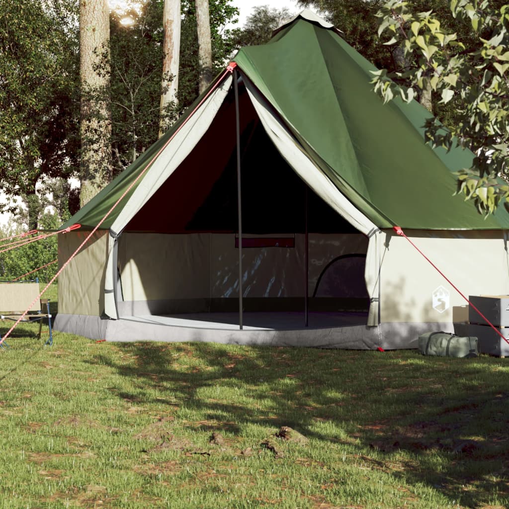Tipi Family Tent 10 Persons Green Waterproof
