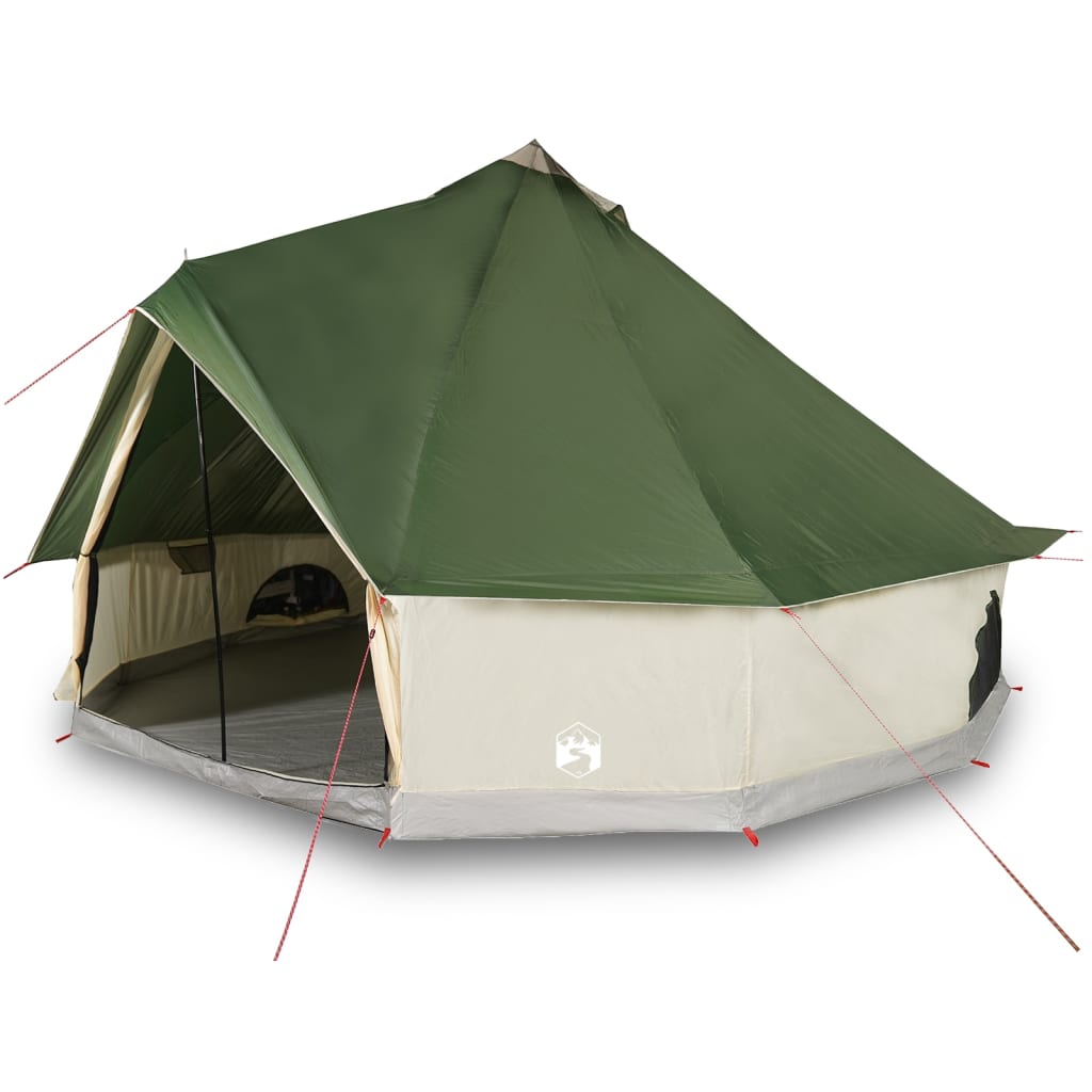 Tipi Family Tent 10 Persons Green Waterproof