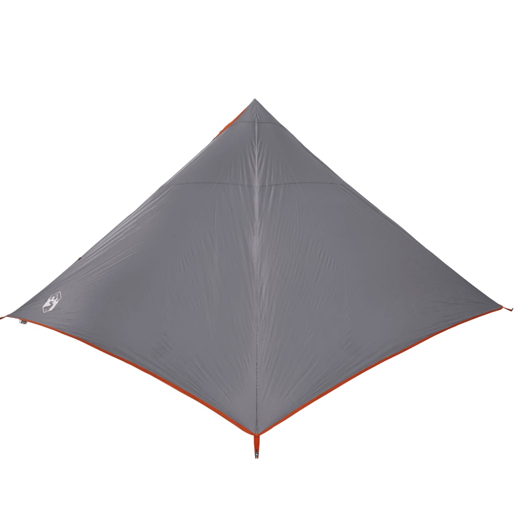 Tipi Family Tent 7 Persons Grey and Orange Waterproof