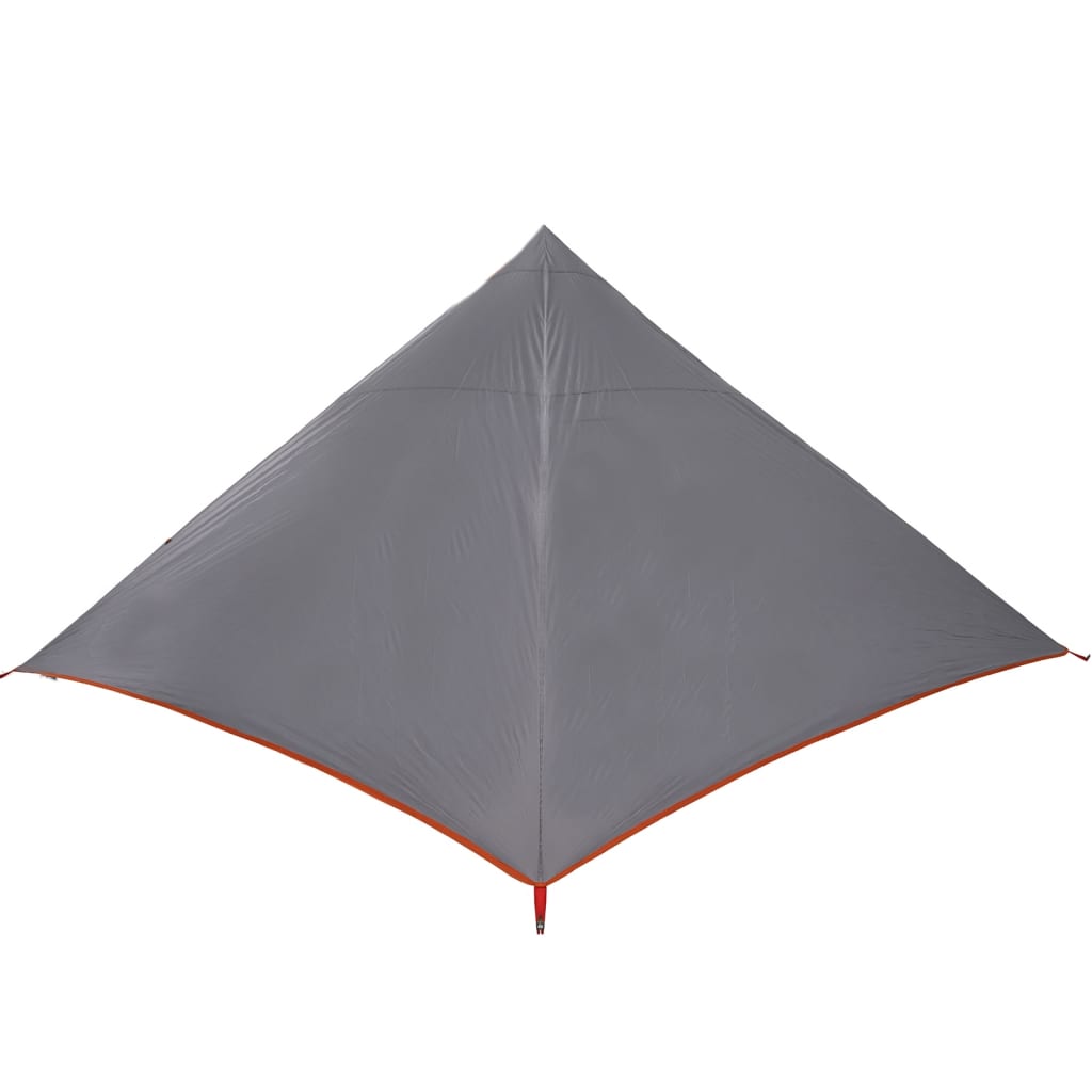 Tipi Family Tent 7 Persons Grey and Orange Waterproof