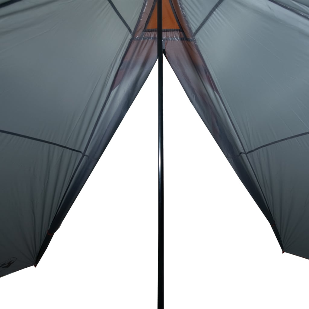 Tipi Family Tent 7 Persons Grey and Orange Waterproof