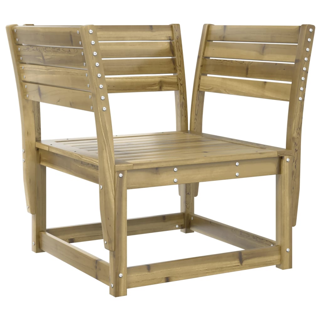 Garden sofa with armrests and cushions pinewood impregnated