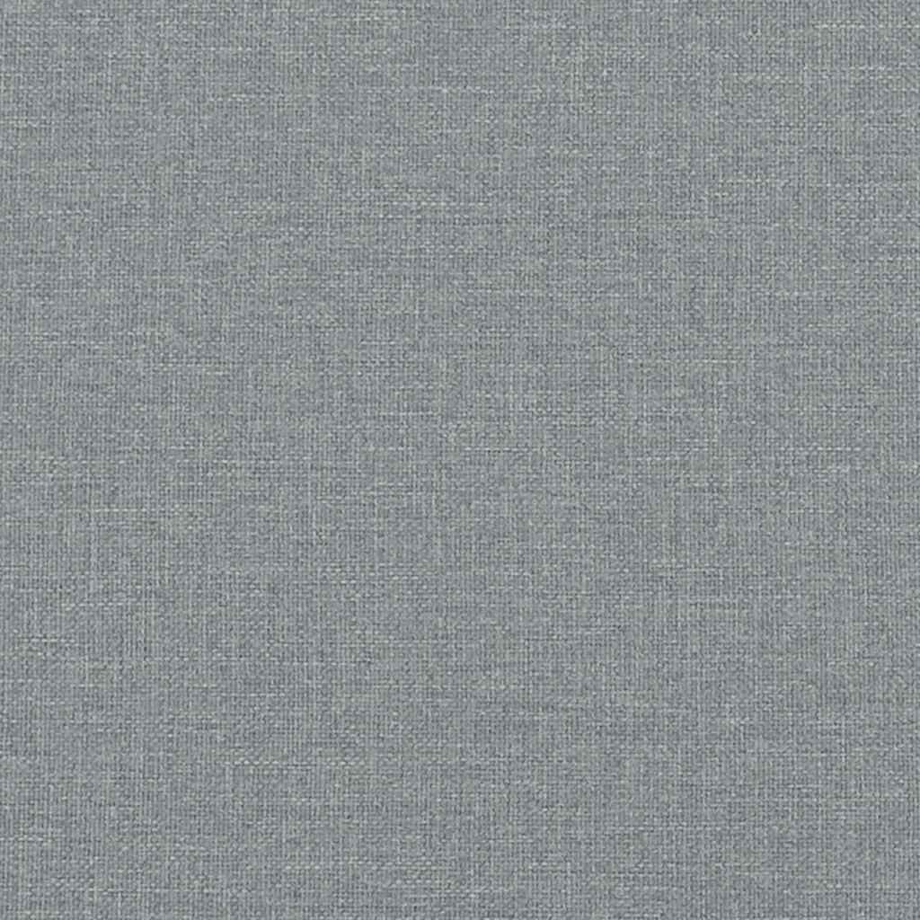 Schlafsofa 2-Sitzer mit Fußhocker Hellgrau Stoff