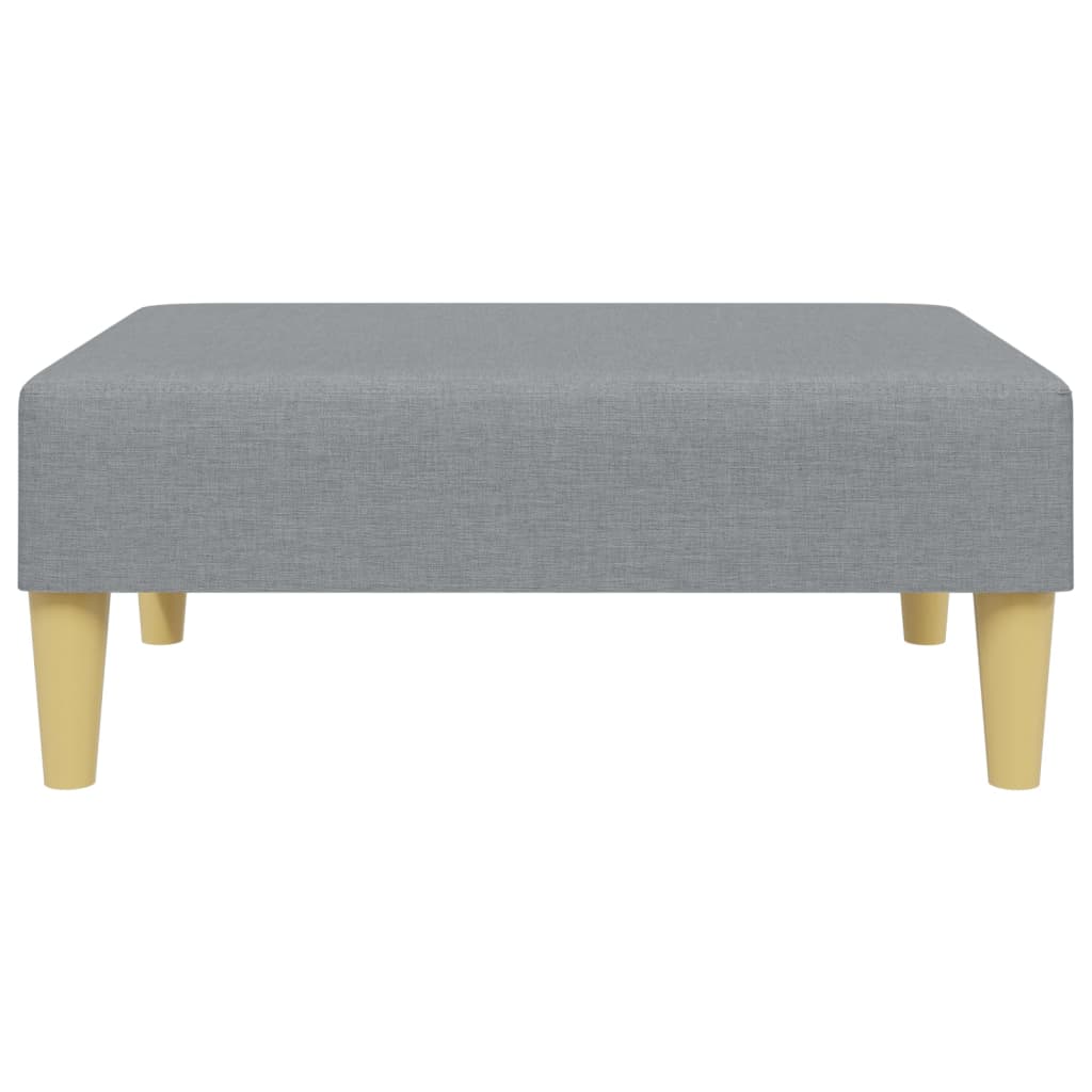 Canapé-lit 2 places avec repose-pieds en tissu gris clair