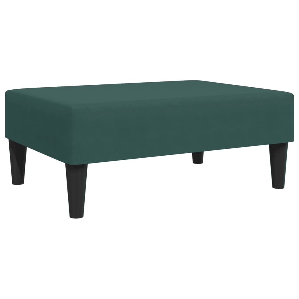 2-seater sofa bed with footstool dark green velvet
