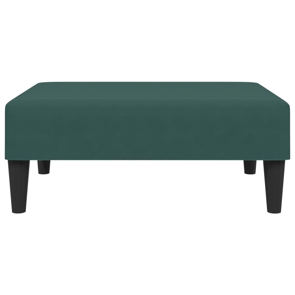 2-seater sofa bed with footstool dark green velvet