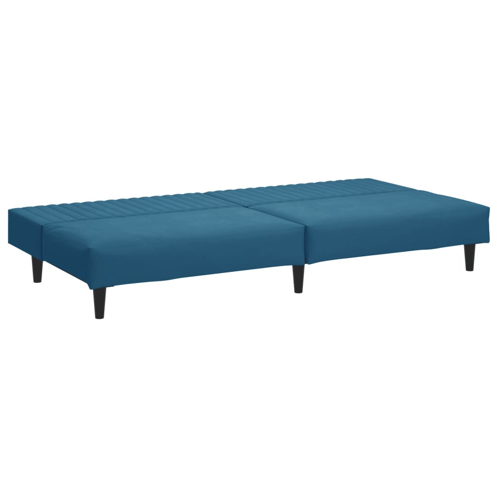 2-piece sofa set blue velvet