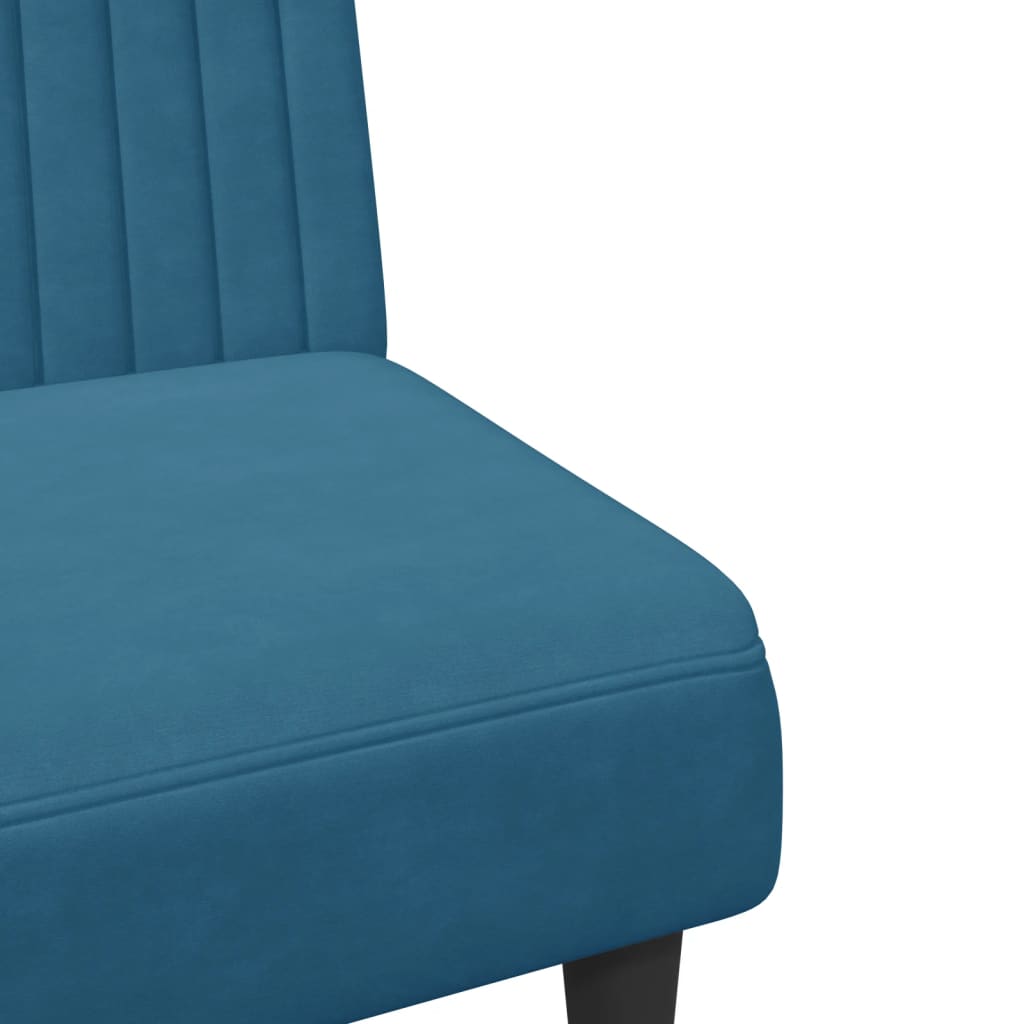 2-piece sofa set blue velvet