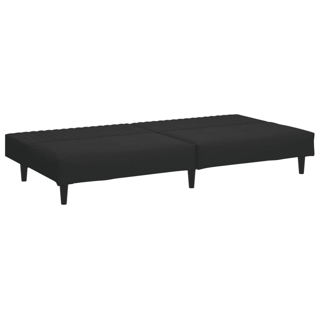 2-piece sofa set black velvet