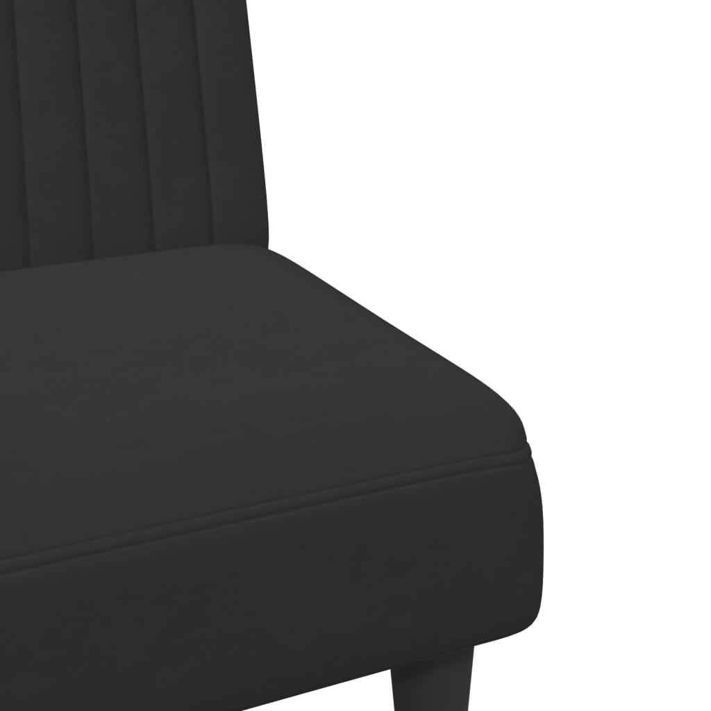 2-piece sofa set black velvet