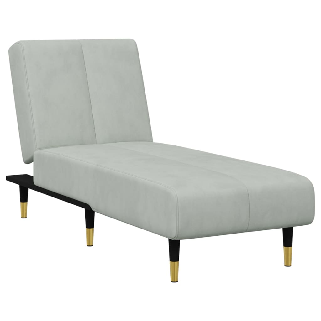 2-piece sofa set light grey velvet
