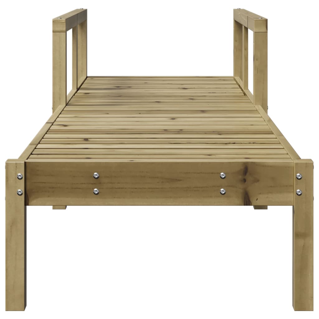 Sun lounger 199.5x62x55 cm pinewood impregnated