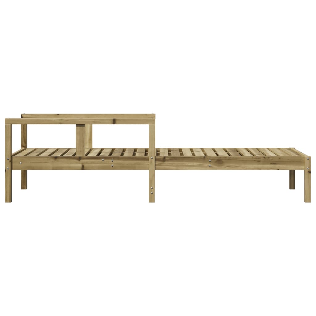 Sun lounger 199.5x62x55 cm pinewood impregnated