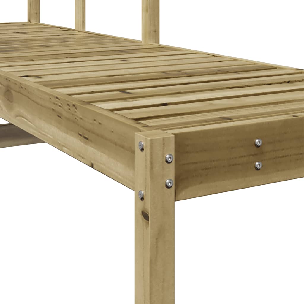 Sun lounger 199.5x62x55 cm pinewood impregnated