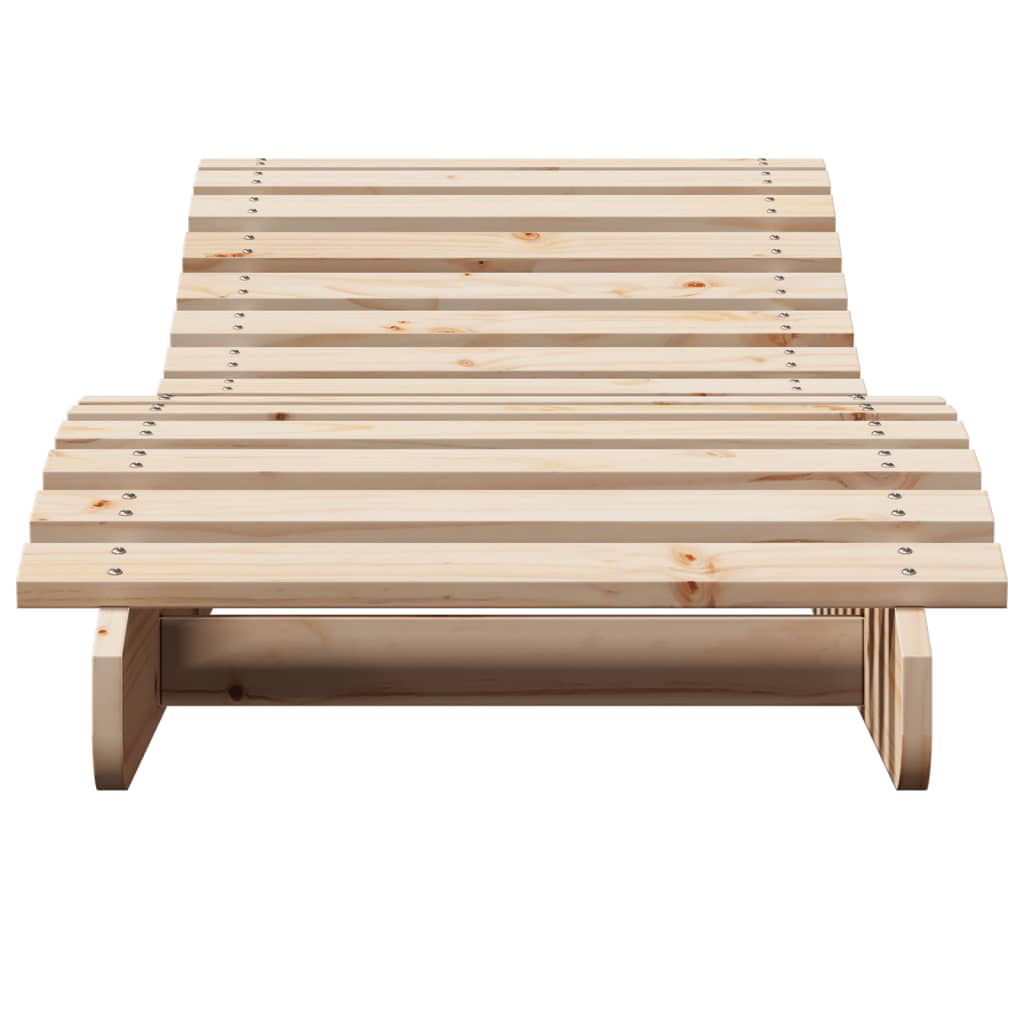 Sun loungers 2 pcs. 205x60x31.5 cm solid pine wood
