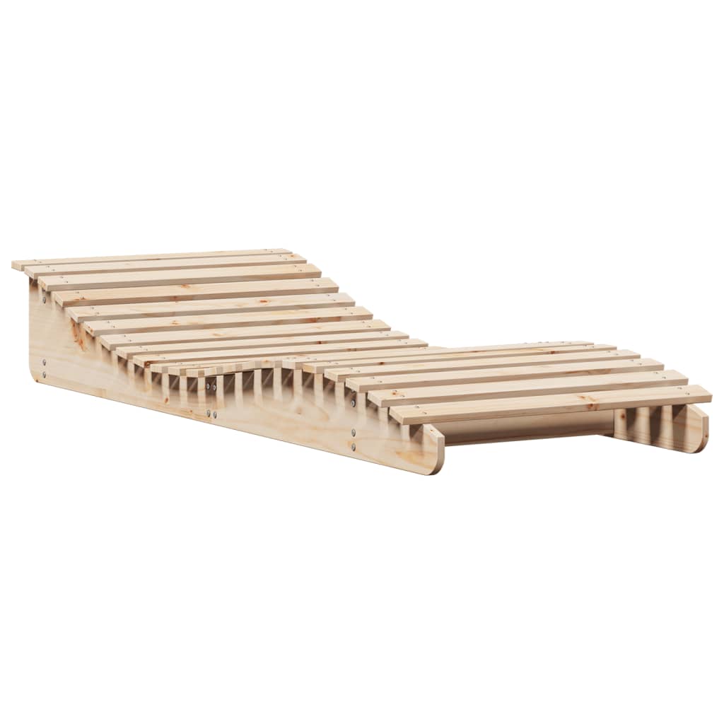 Sun lounger 205x80x31.5 cm solid pine wood