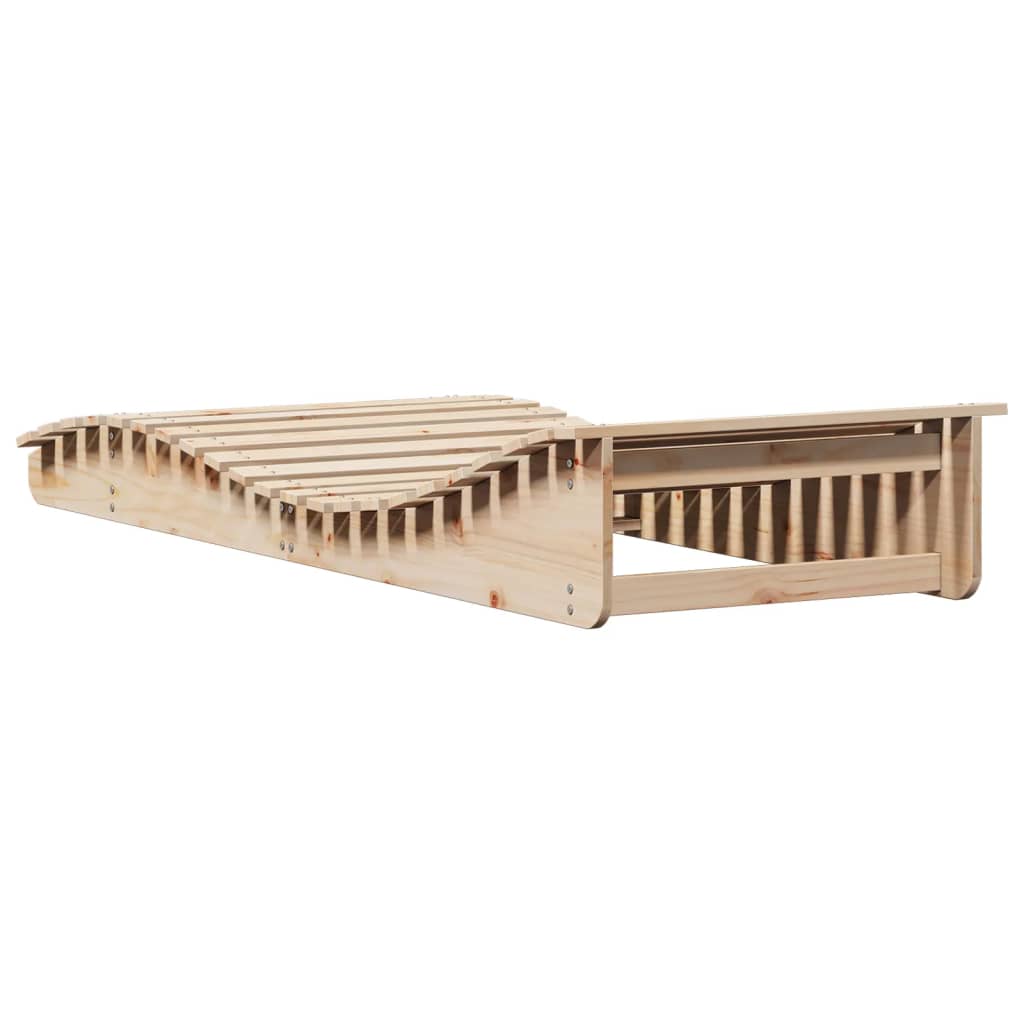 Sun lounger 205x80x31.5 cm solid pine wood