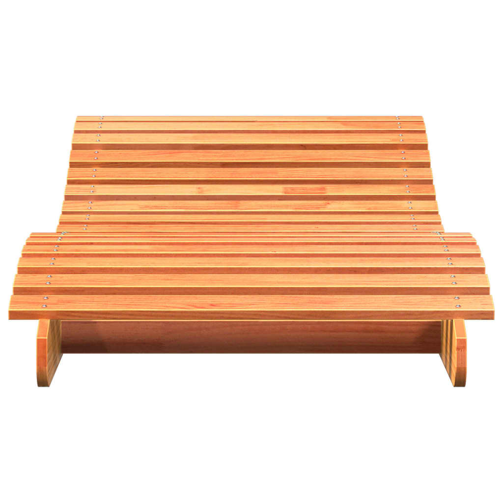 Sun lounger wax brown 205x80x31.5 cm solid pine wood