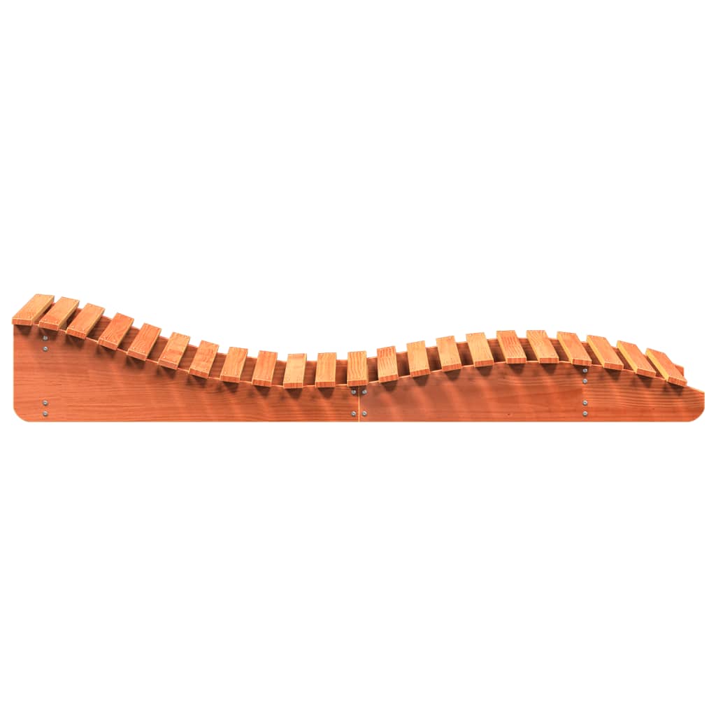 Sun lounger wax brown 205x80x31.5 cm solid pine wood