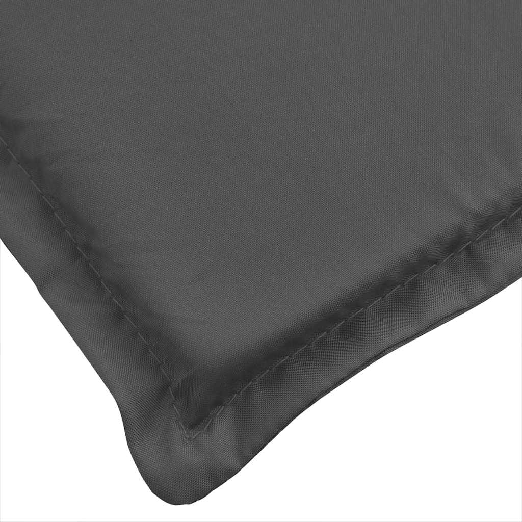 Sonnenliegen-Auflage Melange Anthrazit 186x58x4 cm Stoff