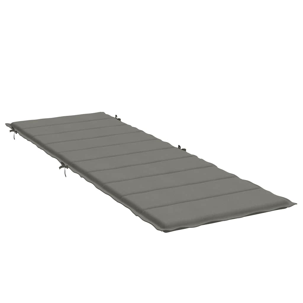Sonnenliegen-Auflage Melange Dunkelgrau 186x58x4 cm Stoff