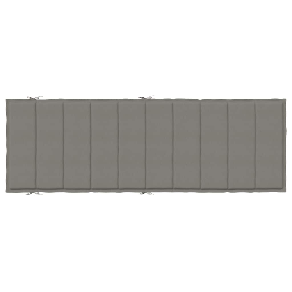 Sonnenliegen-Auflage Melange Dunkelgrau 186x58x4 cm Stoff