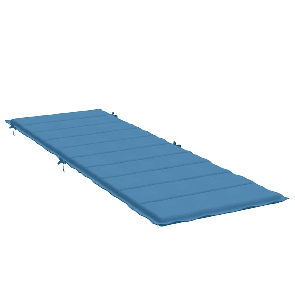 Sonnenliegen-Auflage Melange Blau 186x58x4 cm Stoff
