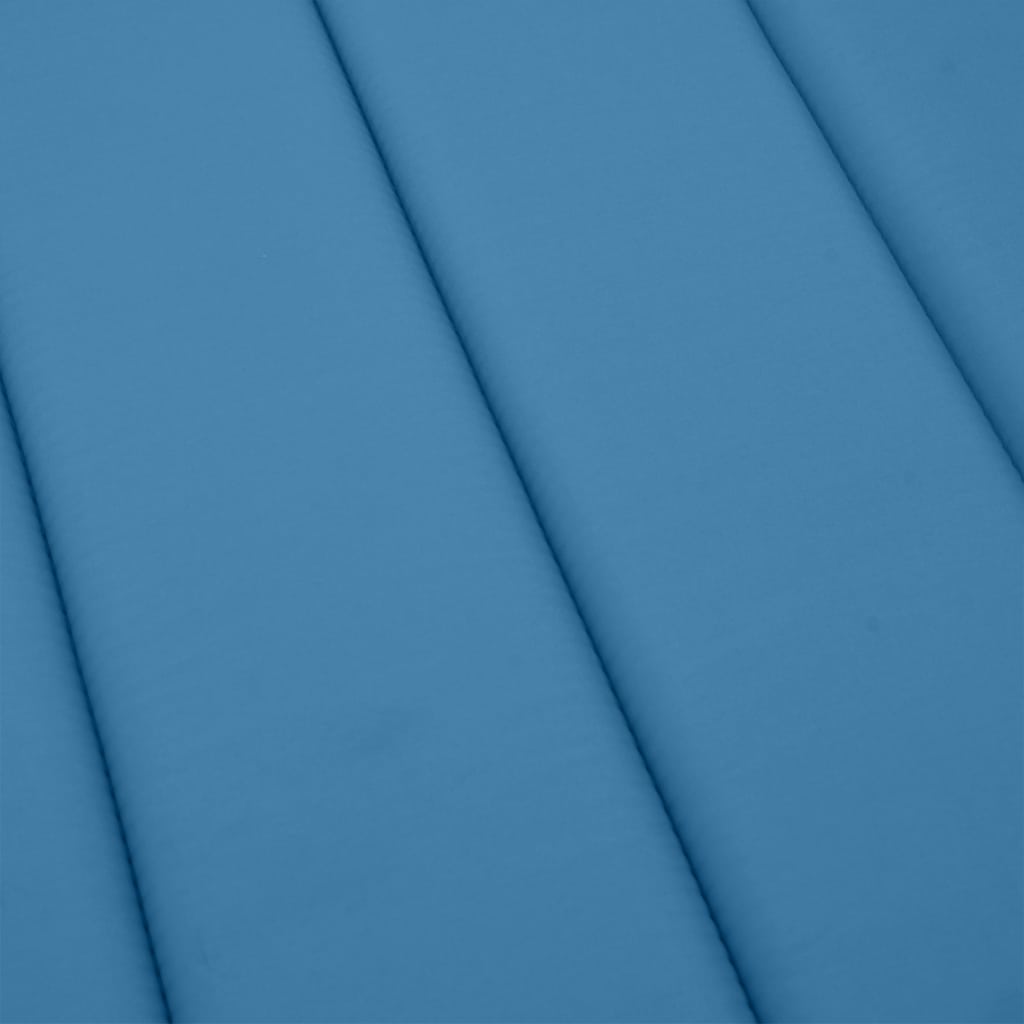 Sonnenliegen-Auflage Melange Blau 186x58x4 cm Stoff