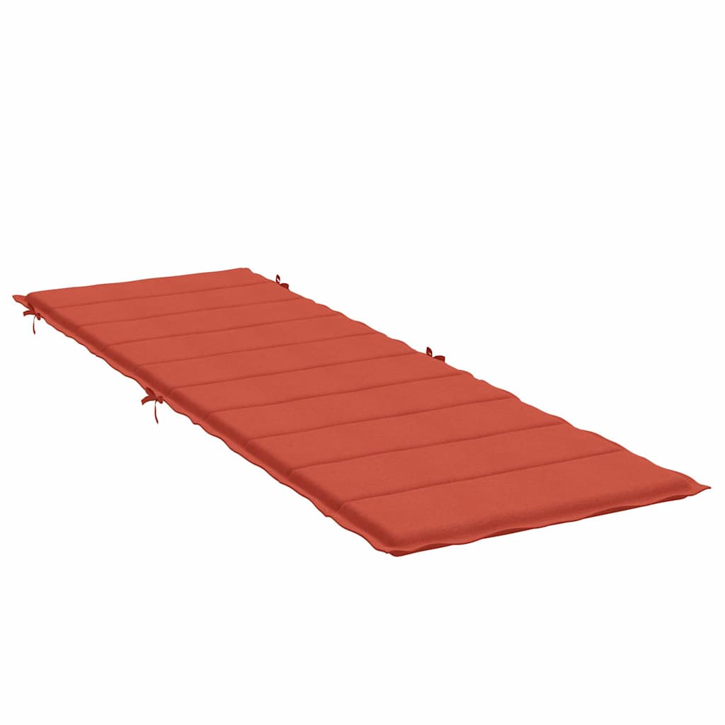 Sonnenliegen-Auflage Melange Rot 186x58x4 cm Stoff