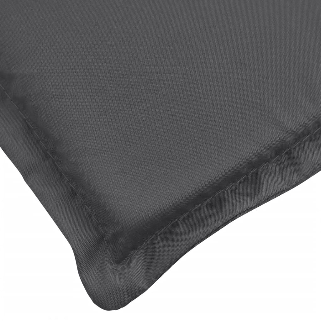 Coussin de bain de soleil Melange Anthracite 200x70x4 cm tissu