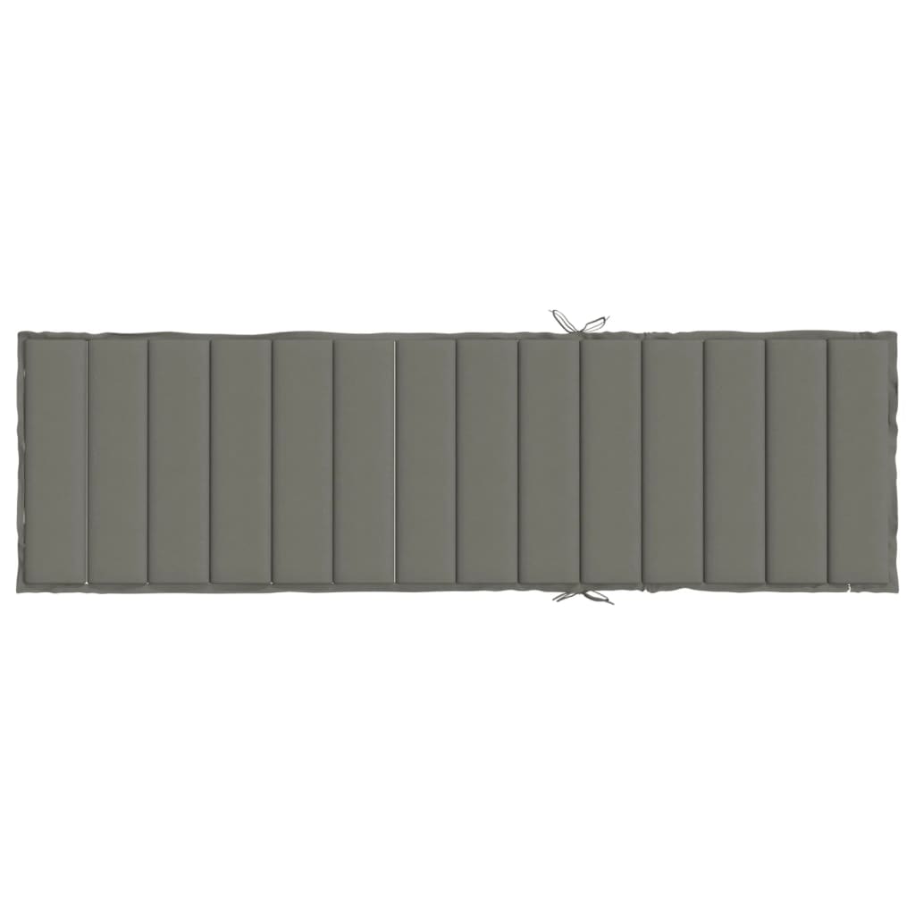 Sonnenliegen-Auflage Melange Dunkelgrau 200x70x4 cm Stoff