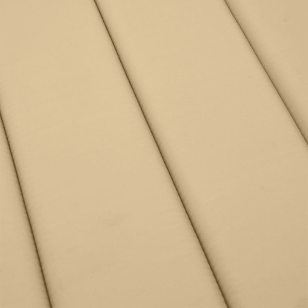 Sonnenliegen-Auflage Melange Beige 200x70x4 cm Stoff
