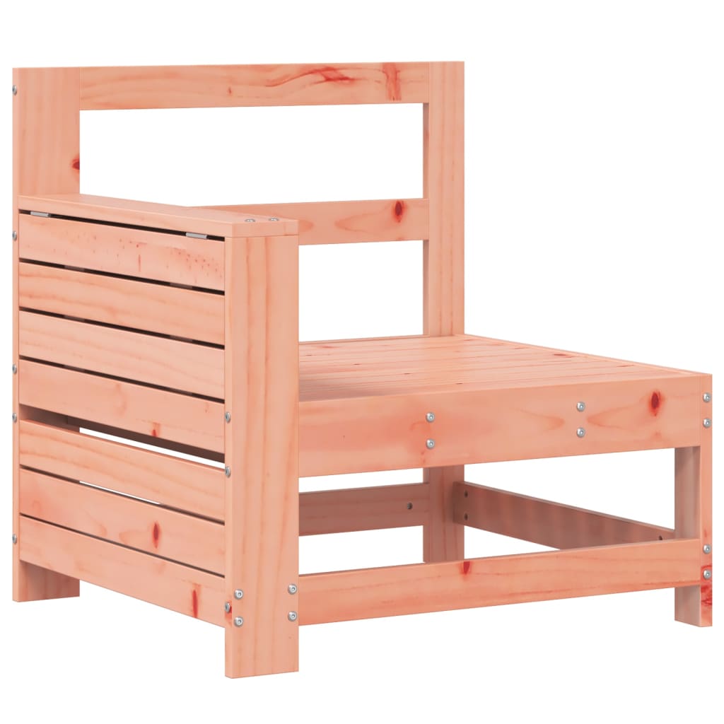Canapé de jardin avec accoudoirs et table d'appoint en bois de sapin de Douglas massif